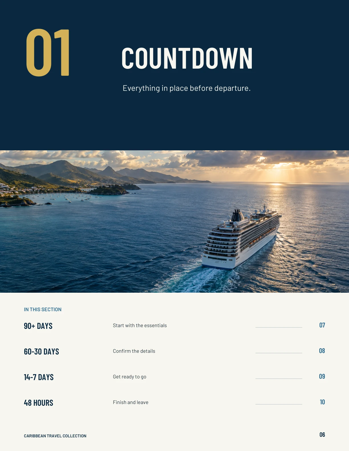 Countdown divider page